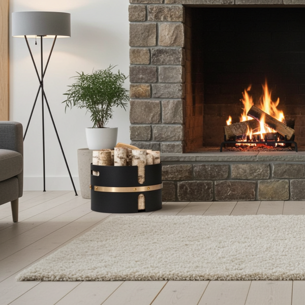 Koš na dřevo kruhový vystužený AERO 5